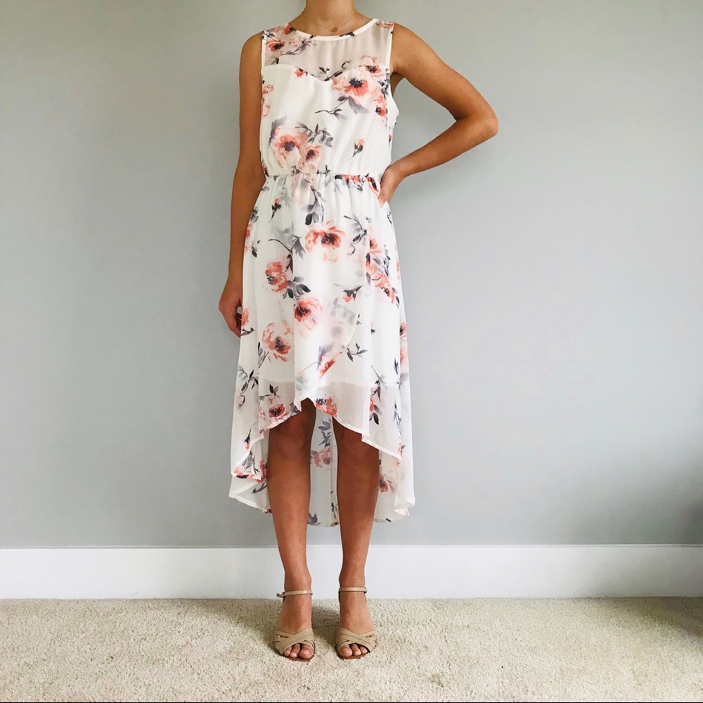 Girls Lily Rose Floral High-Low Summer Dress